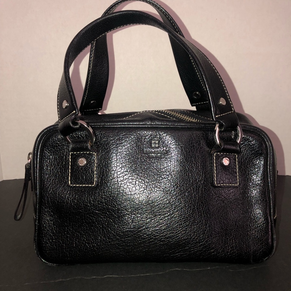 Vintage Kate Spade Small Black Leather Handbag